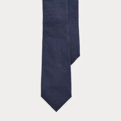 Ralph Lauren Purple Label Pin Dot Cashmere-silk Tie In Blue