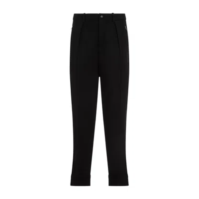 Ralph Lauren Purple Label Pintuck Jogger Pants In Black