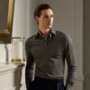Ralph Lauren Piqué Long-sleeve Polo Shirt In Medium Grey Melange