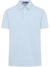 Ralph Lauren X Purple Label Blue Short-sleeved Polo Shirt In Lightblue