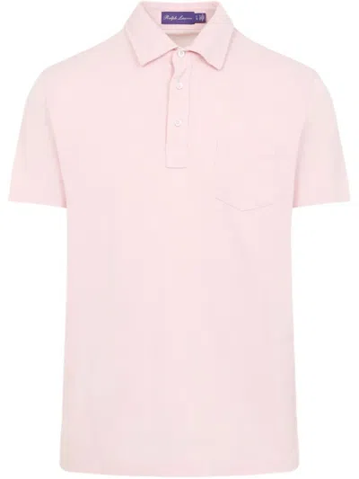 Ralph Lauren Piqué-weave Polo Shirt In Pink