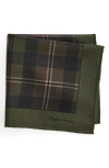 Ralph Lauren Purple Label Plaid Cashmere & Silk Pocket Square In Multi