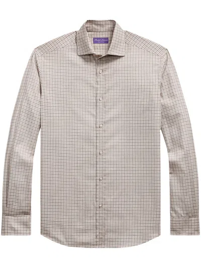 Ralph Lauren Plaid-check Shirt In Grey