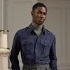 Ralph Lauren Plaid-print Suede Shirt Jacket In Blue