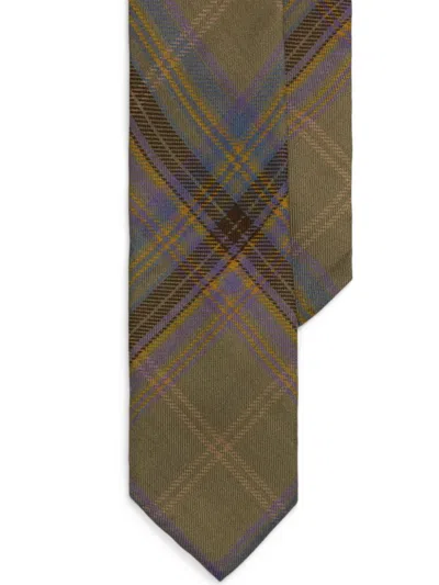 Ralph Lauren Plaid Tie In Green