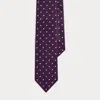 Ralph Lauren Polka-dot Silk Satin Tie In Purple