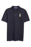 Ralph Lauren Custom Slim Fit Polo Bear Polo Shirt In Classic Chairman Navy