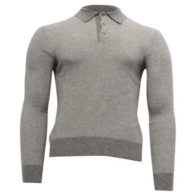 Pre-owned Ralph Lauren Purple Label Polo Shirt In Grey Cashmere