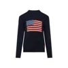 Ralph Lauren Flag Cashmere Knit Sweater In Black