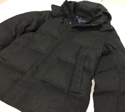 Pre-owned Ralph Lauren Purple Label Purple Label Ralph Lauren Wool 750 Down Quilted Hooded Jacket Parka Gentleman M In Gray