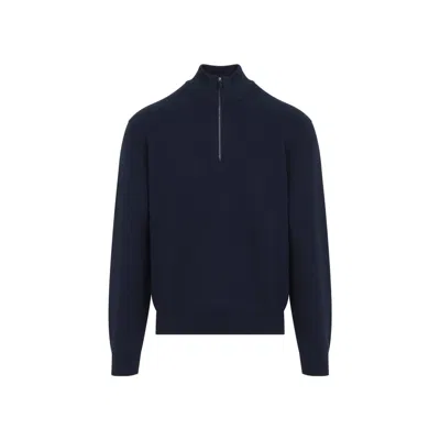 Ralph Lauren Purple Label Racing Navy Pullover In Blue