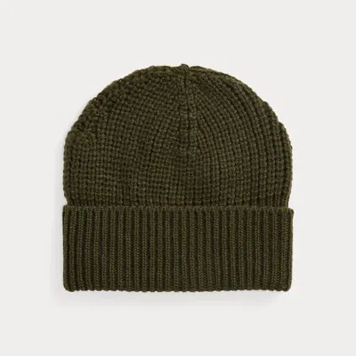 Ralph Lauren Rib-knit Cashmere Hat In Forest Night