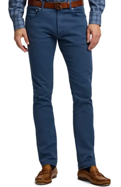 Ralph Lauren Purple Label Sherrington Slim Fit Five-pocket Stretch Twill Pants In Blue