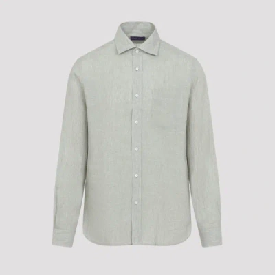 Ralph Lauren Long Sleeve Shirt Button Down Collar Pocket In Gray