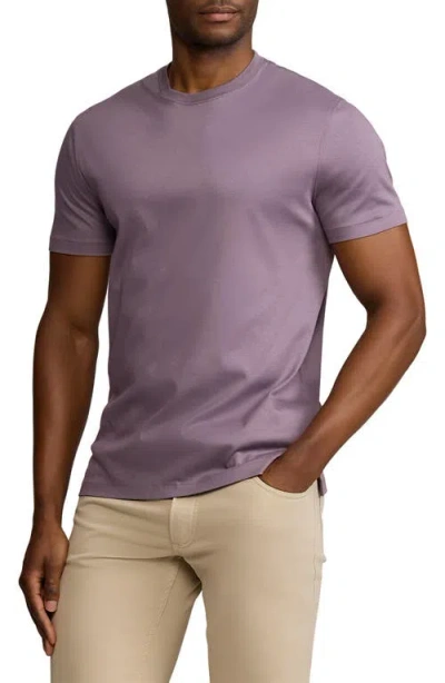 Ralph Lauren Purple Label Short Sleeve Cotton Interlock Crewneck T-shirt In Violet Melange