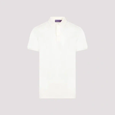 Ralph Lauren Purple Label Short Sleeve Polo M In Classic Cream