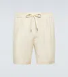 RALPH LAUREN PURPLE LABEL SILK AND LINEN SHORTS