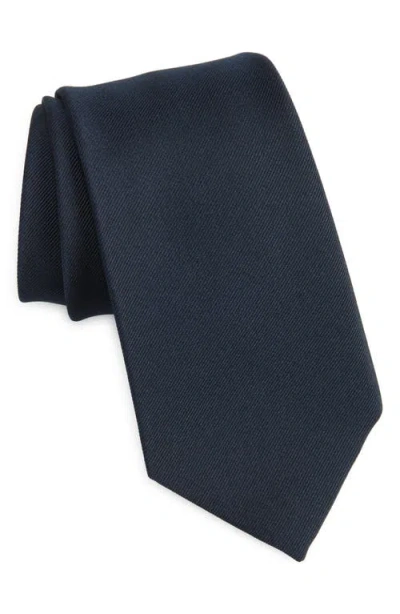 Ralph Lauren Purple Label Silk Faille Tie In Navy