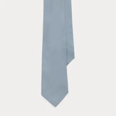 Ralph Lauren Silk-linen Tie In Chambray Blue