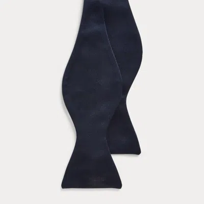 Ralph Lauren Purple Label Silk Satin Bow Tie In Blue