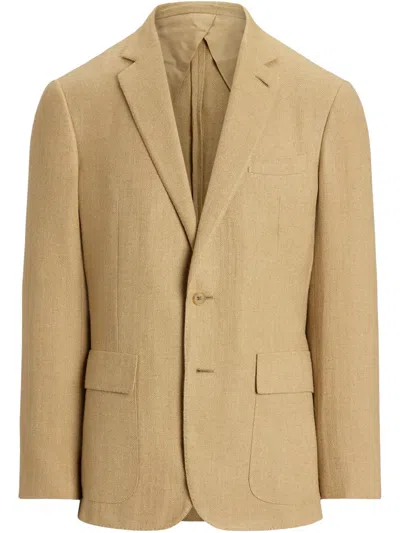 Ralph Lauren Single-breasted Blazer In Neutrals