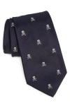 Ralph Lauren Men's Skull Crossbones Silk Tie In Navy