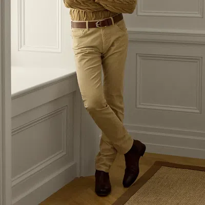 Ralph Lauren Slim Fit Stretch Corduroy Pant In Dune Tan
