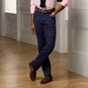 Ralph Lauren Slim Fit Stretch Linen-cotton Jean In Crown Blue