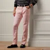 Ralph Lauren Purple Label Slim Fit Stretch Linen-cotton Jean In Pink