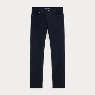 Ralph Lauren Purple Label Slim Fit Stretch Moleskin Trouser In Blue