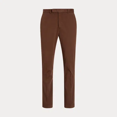 Ralph Lauren Slim Hand-tailored Stretch Chino Trouser In Chestnut Brown