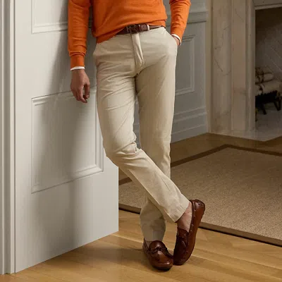 Ralph Lauren Slim Hand-tailored Stretch Chino Trouser In Classic Stone