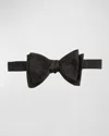 Ralph Lauren Solid Satin Bow Tie In Black