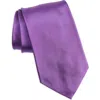 Ralph Lauren Purple Label Solid Silk Peau De Soie Tie In Violet