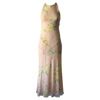 Pre-owned Ralph Lauren Purple Label Spring Summer 2012 Pink Floral Maxi Gown