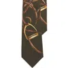 Ralph Lauren Purple Label Standard Equestrian Print Silk Tie In Brown