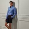 Ralph Lauren Purple Label Straight Fit Stretch Chino Short In Blue