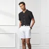 Ralph Lauren Purple Label Straight Fit Stretch Chino Short In White