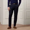 Ralph Lauren Purple Label Straight Fit Stretch Chino Trouser In Blue