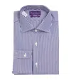 Ralph Lauren Striped Poplin Shirt In Blue