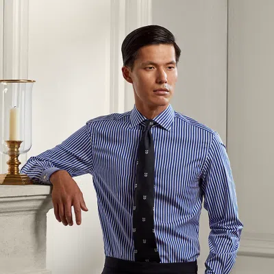 Ralph Lauren Striped Shirt In Dark Blue And White