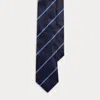Ralph Lauren Striped Silk Repp Tie In Navy Multi