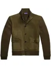 Ralph Lauren Suede Cardigan In Green