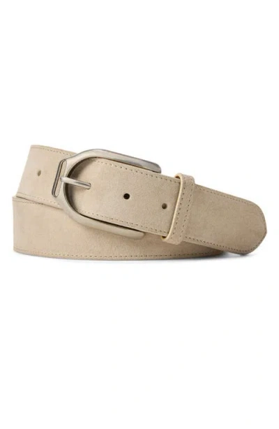 Ralph Lauren Purple Label Tan Suede Belt In Neutral