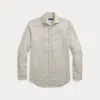 Ralph Lauren Purple Label Tattersall Plaid Brushed Cotton Button-up Shirt In Cream