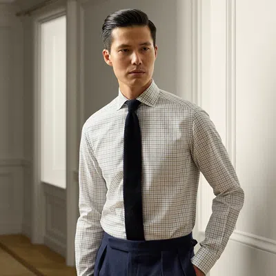 Ralph Lauren Tattersall Twill Shirt In Navy/blue