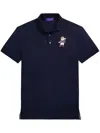 Ralph Lauren Custom Slim Fit Polo Bear Polo Shirt In Blue
