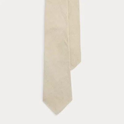 Ralph Lauren Textured Linen Tie In Oatmeal