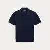 Ralph Lauren Textured Silk-cotton Sweater In Classic Chairman Navy