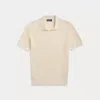 Ralph Lauren Textured Silk-cotton Sweater In Classic Cream